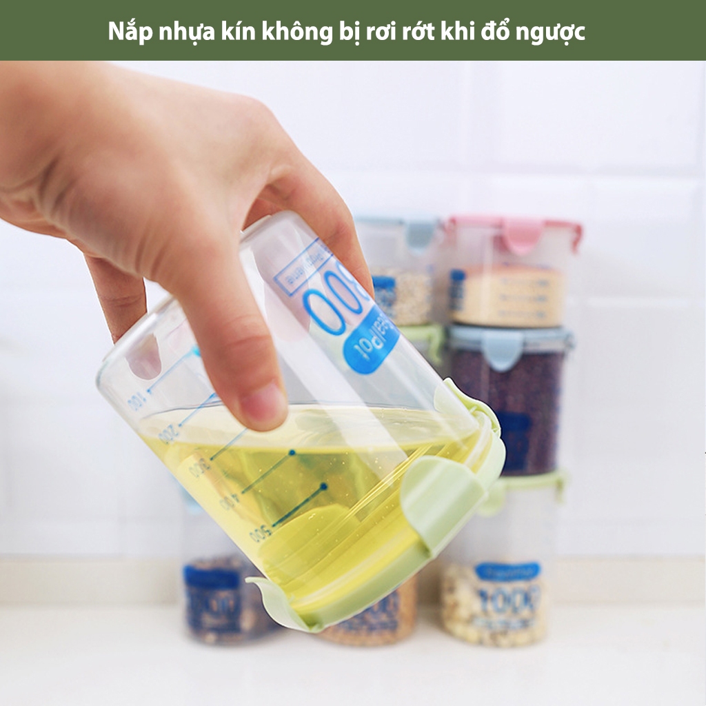 Hộp thực phẩm chữ nhật JYoohome nhựa PP nguyên sinh an toàn không chứa BPA gây mùi. Hộp nhựa đựng hạt, đồ ăn tủ lạnh