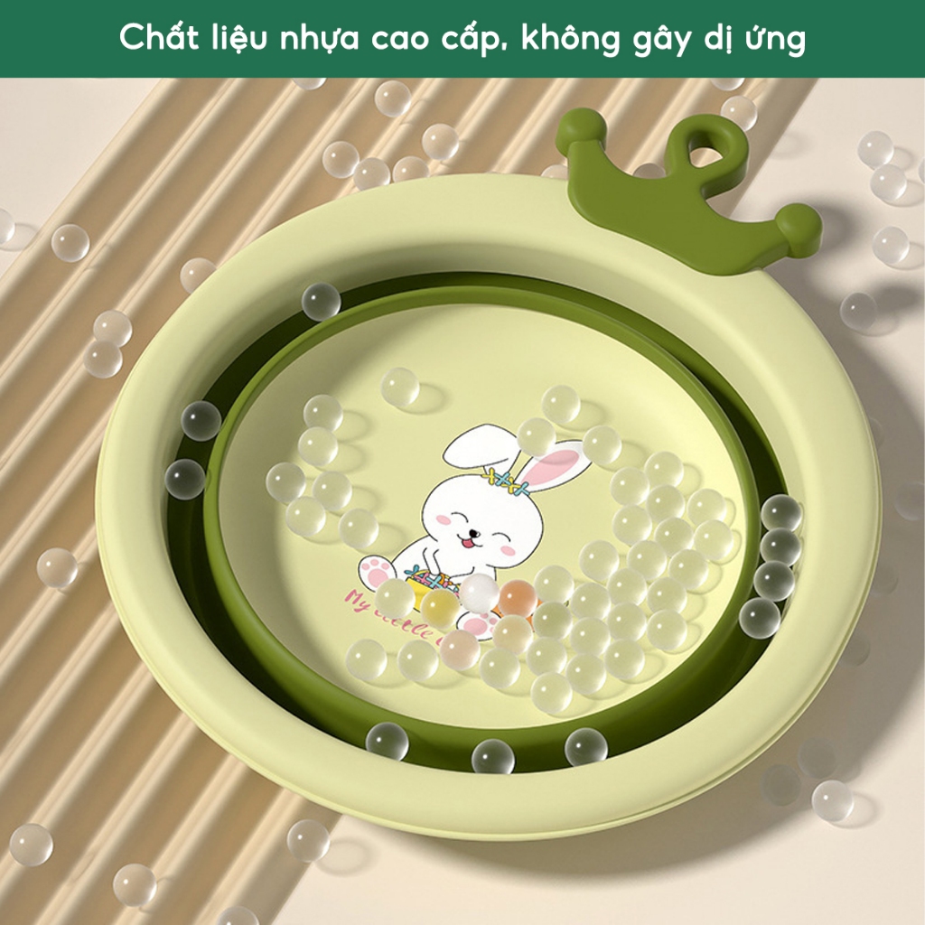 Thau rửa mặt gấp gọn nhiều hình đáng yêu JYoohome Chậu nhựa gấp gọn chậu nhựa vệ sinh cá nhân cho bé và trẻ sơ sinh