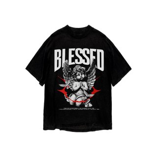 Áo thun in hình unisex nam nữ teeholic cotton cao cấp phong cách retro y2k baby angel màu đen trắng THS271123_91