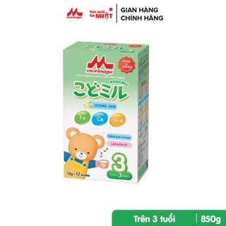 [Sữa thanh] Sữa Morinaga số 3 Kodomil hộp giây 216g Hương Vani hàng mới chính hãng