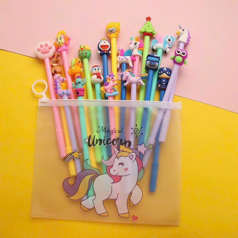 Bút bi nước cute nhiều màu sắc, hình ngộ nghĩnh, dễ thương