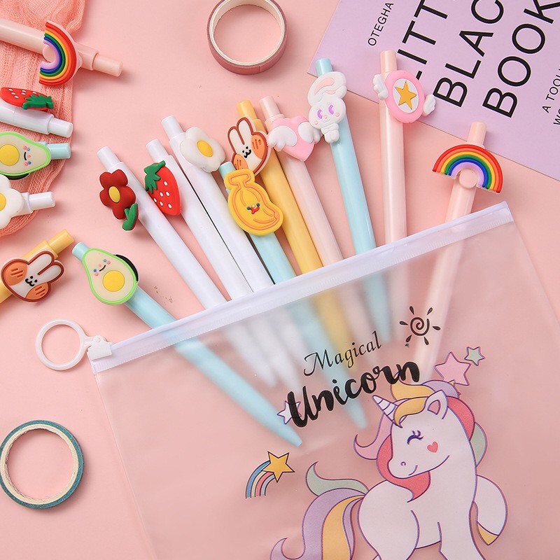 Bút bi nước cute nhiều màu sắc, hình ngộ nghĩnh, dễ thương