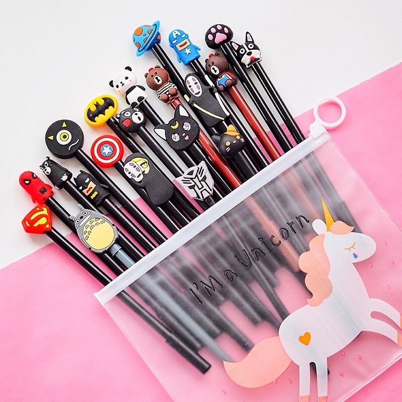 Bút bi nước cute nhiều màu sắc, hình ngộ nghĩnh, dễ thương