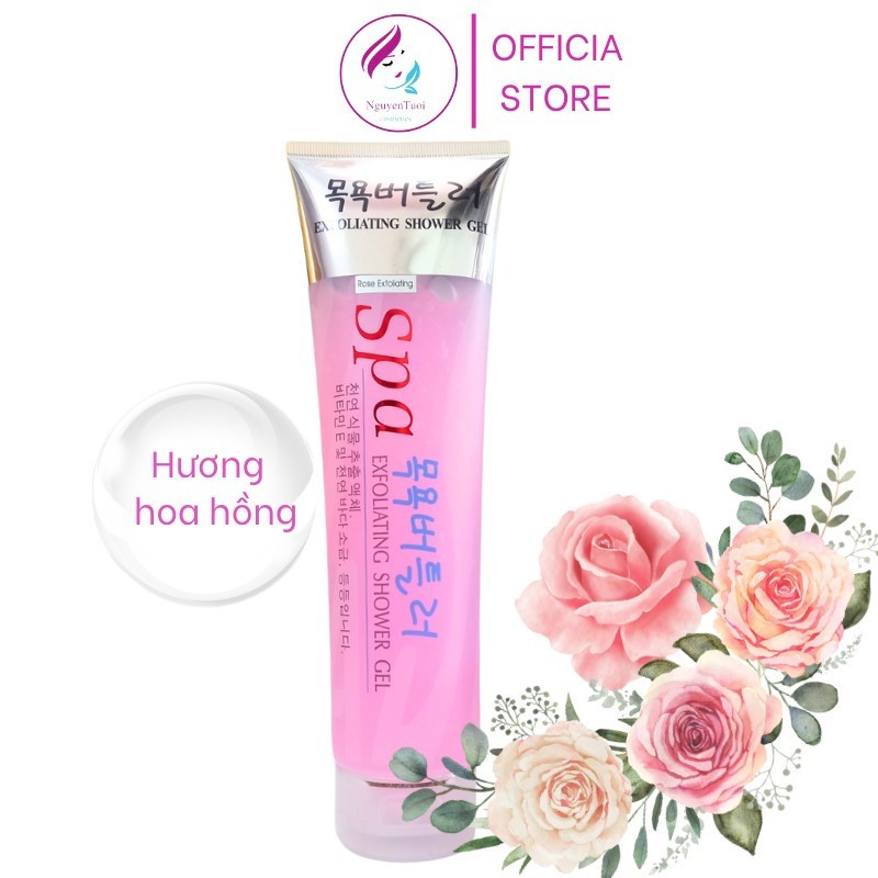 Tẩy da chết SPA HÀN Quốc  Exfoliating Shower gel 350ml