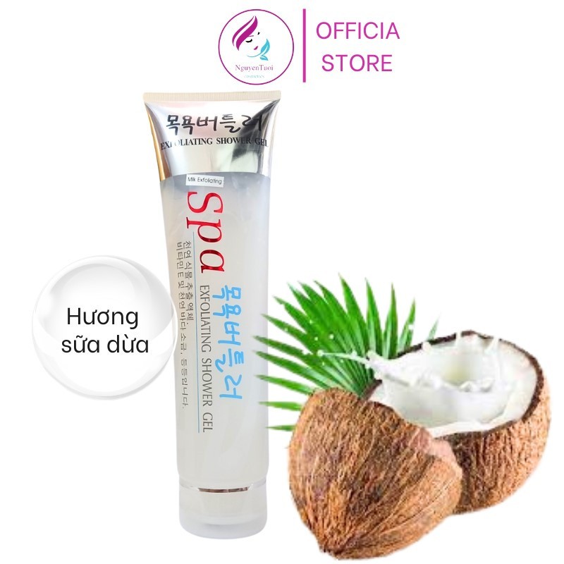 Tẩy da chết SPA HÀN Quốc  Exfoliating Shower gel 350ml