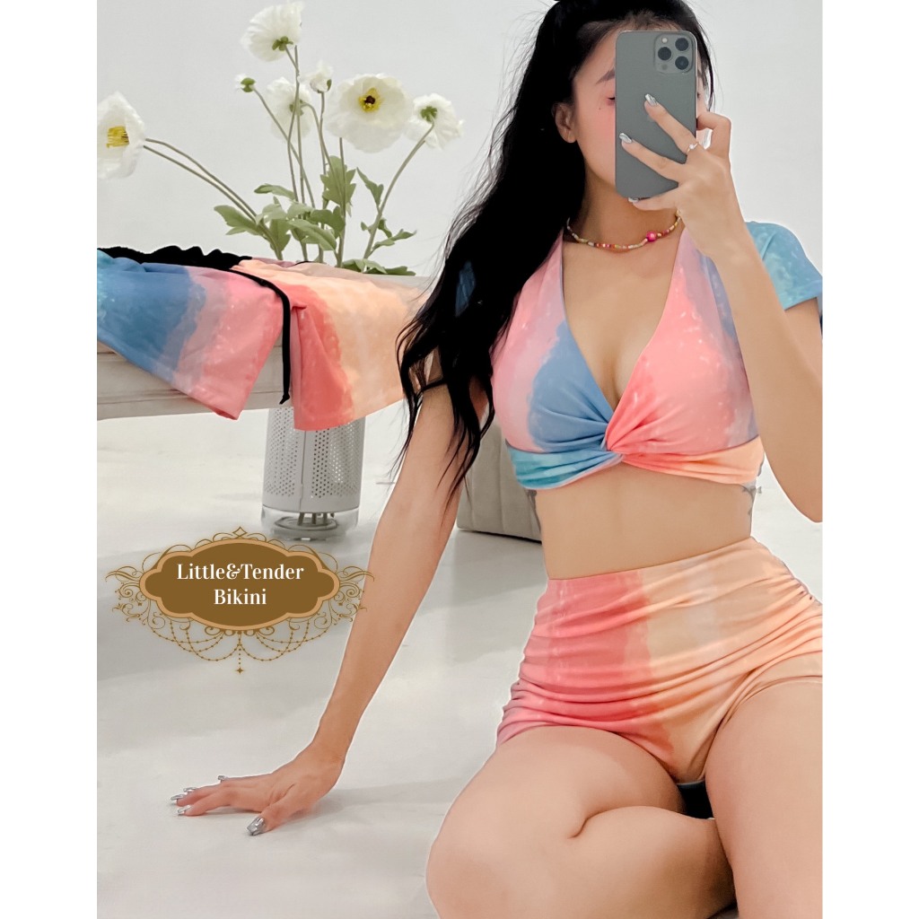 Set cặp nam nữ loang màu nước