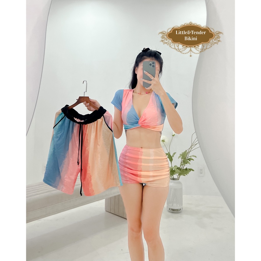 Set cặp nam nữ loang màu nước