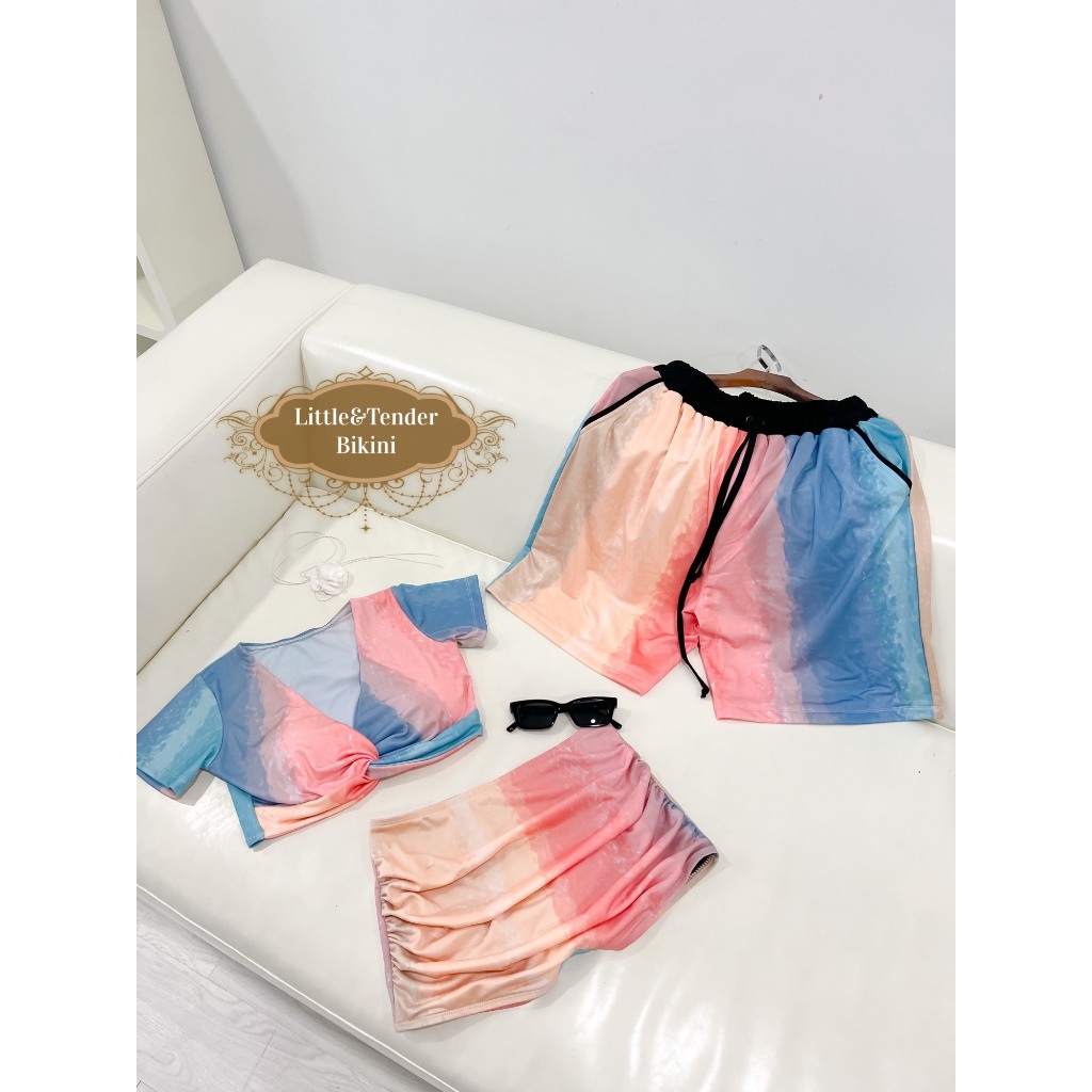 Set cặp nam nữ loang màu nước