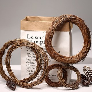 Vòng cỏ bện, vòng nguyệt quế trang trí giáng sinh, handmade