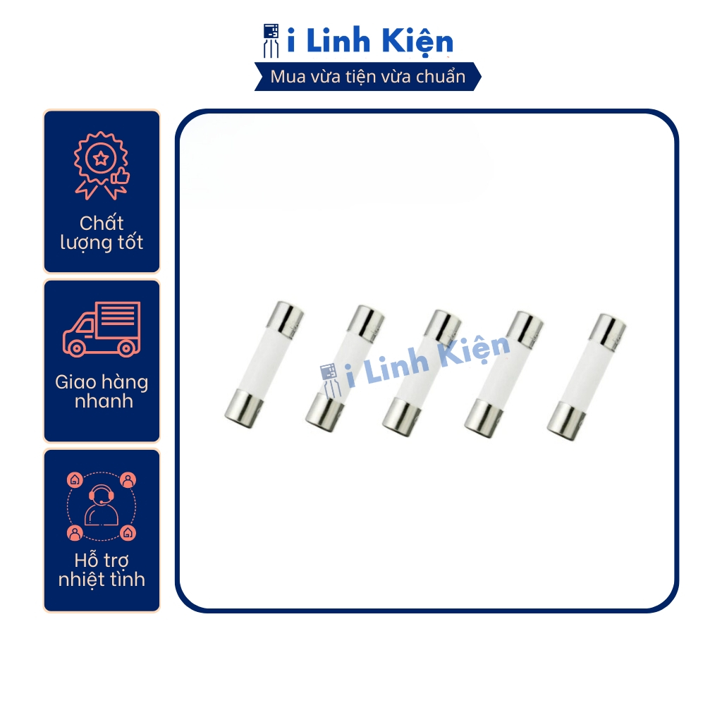 Cầu chì sứ 4A 5x20mm túi 10 con.