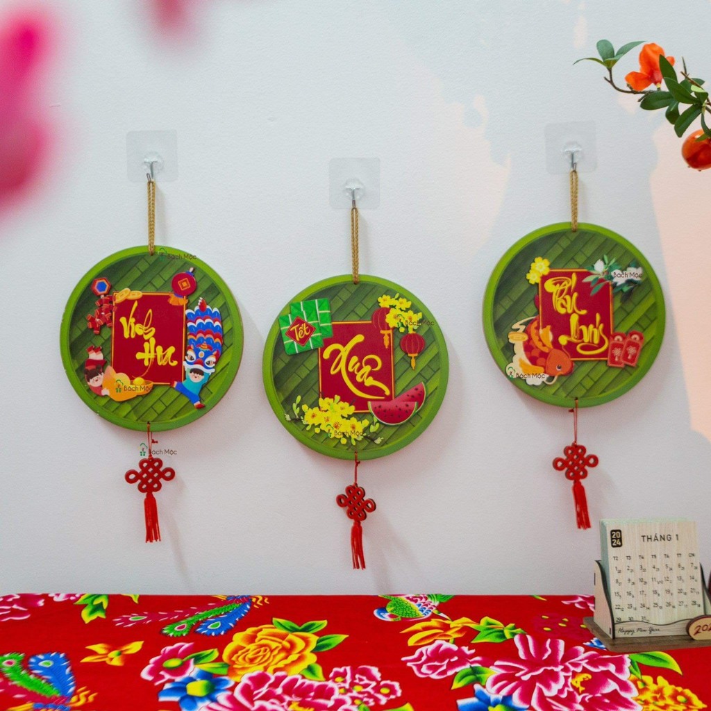 Bảng gỗ treo tết trang trí nhà cửa