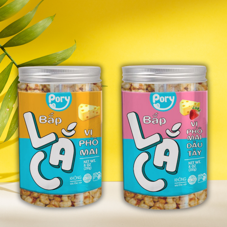 Bắp Lắc Vị Phô Mai Pory, Bắp Rang Mắm Ớt Lắc Phô Mai Giòn Rụm Béo Ngậy