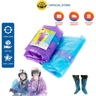 Bộ Quần Áo Mưa, Ủng Mưa Nilon Đi XE MÁY - XE ĐẠP, Đi Phượt - Giá Tốt