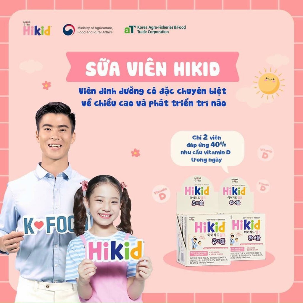 SỮA HIKID DẠNG VIÊN SIÊU THƠM NGON BỔ DƯỠNG