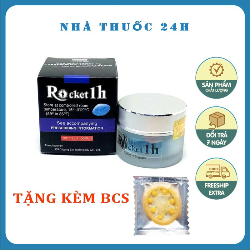 🇺🇸 Viên uống Rocket 1h USA hộp 10 viên - Tăng cường sinh lý nam