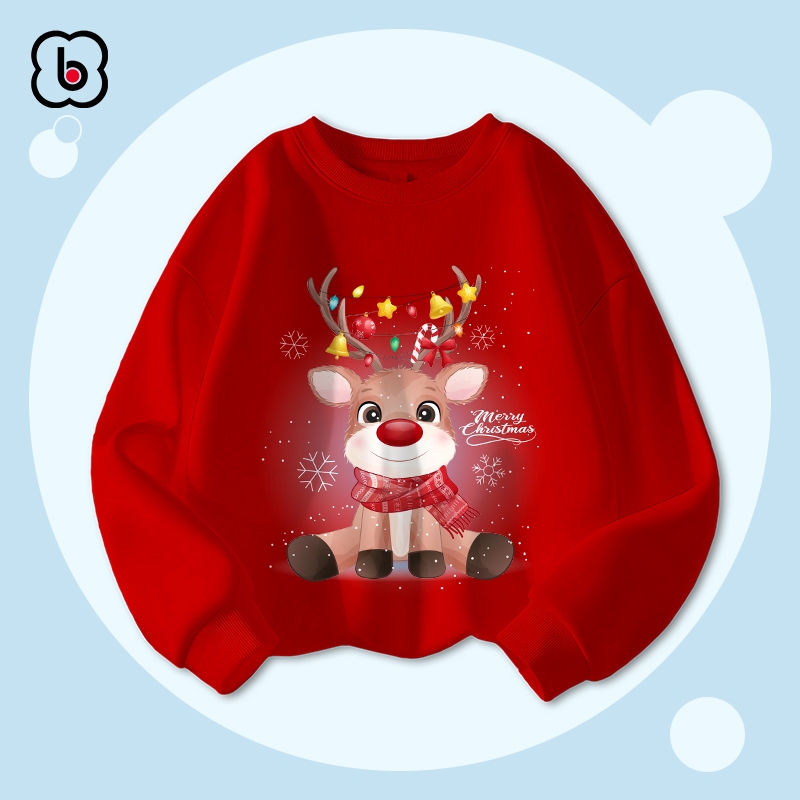 Áo sweater cho bé Noel 2023 áo nỉ Merry Christmas cho bé trai bé gái đồ giáng sinh in hình độc đáo