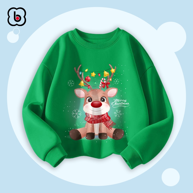 Áo sweater cho bé Noel 2023 áo nỉ Merry Christmas cho bé trai bé gái đồ giáng sinh in hình độc đáo