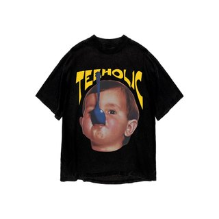 Áo thun in hình unisex nam nữ teeholic cotton cao cấp phong cách retro y2k em bé màu đen trắng THS271123_97