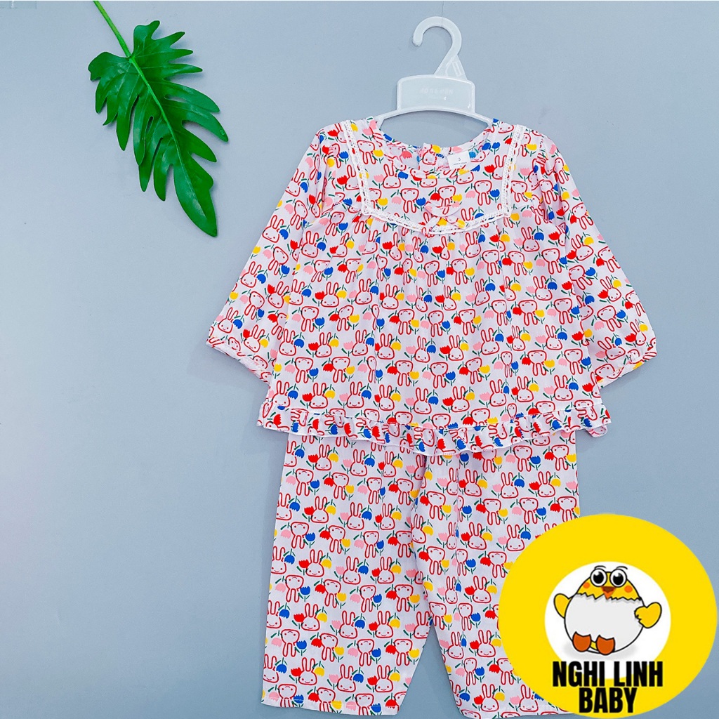 Đồ tole bé gái, đồ ngủ mặc nhà mềm, mịn và thoáng mát có size từ 8-38kg - Nghi Linh Baby