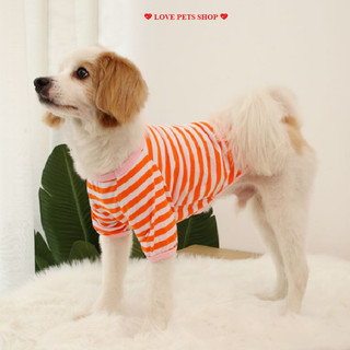 Áo sọc cho Chó Mèo bằng vải thun co giãn - Love Pets Shop