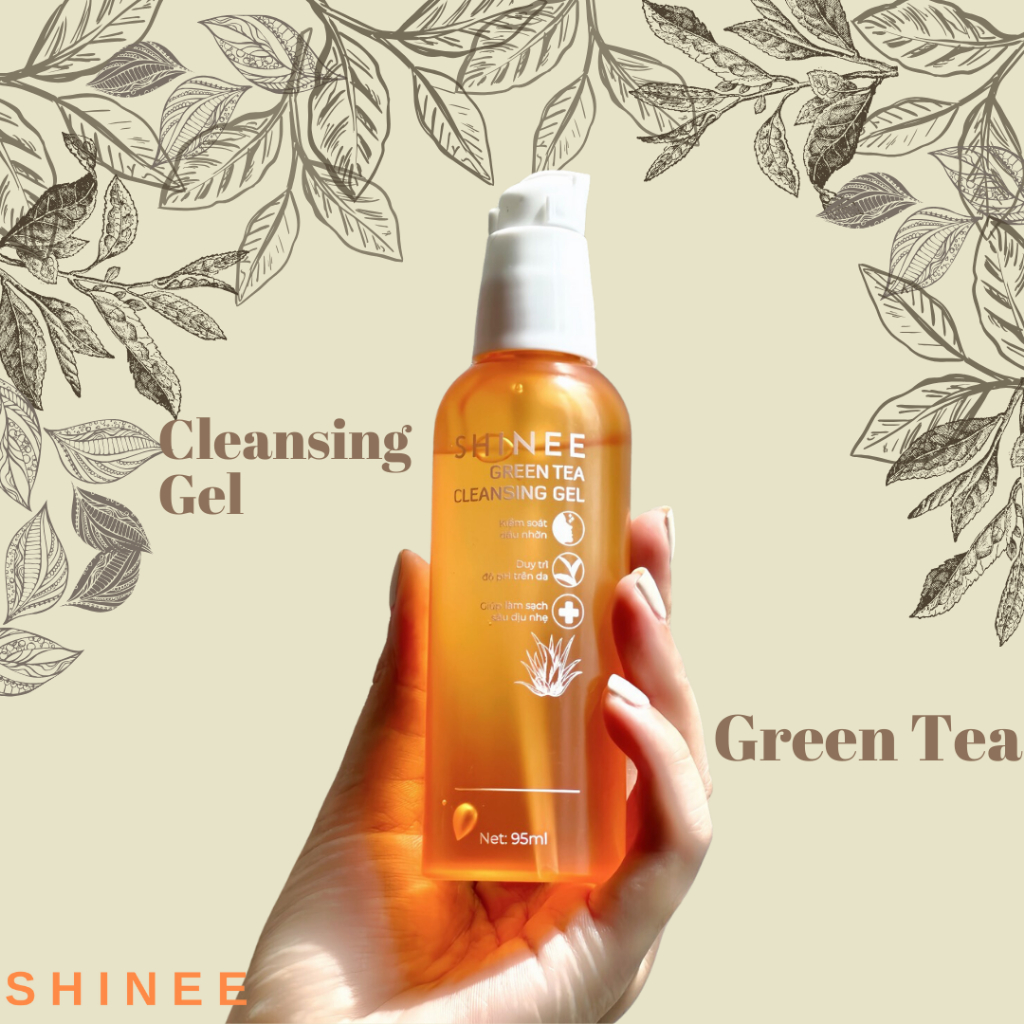 Gel Rửa Mặt - GREEN TEA CLEANSING GEL SHINEE - Lành Tính Sạch Thoáng