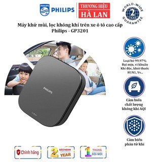 Máy khử mùi, lọc không khí trên xe ô tô Philips GP3201 Công suất: 2W - HÀNG CHÍNH HÃNG