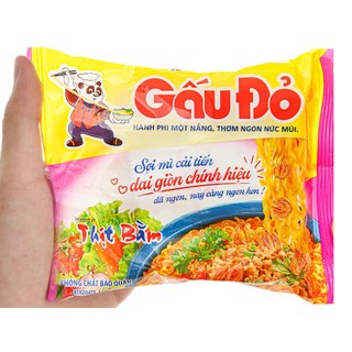 (Thùng 30 gói) Mì Gấu Đỏ thịt bằm gói 63g