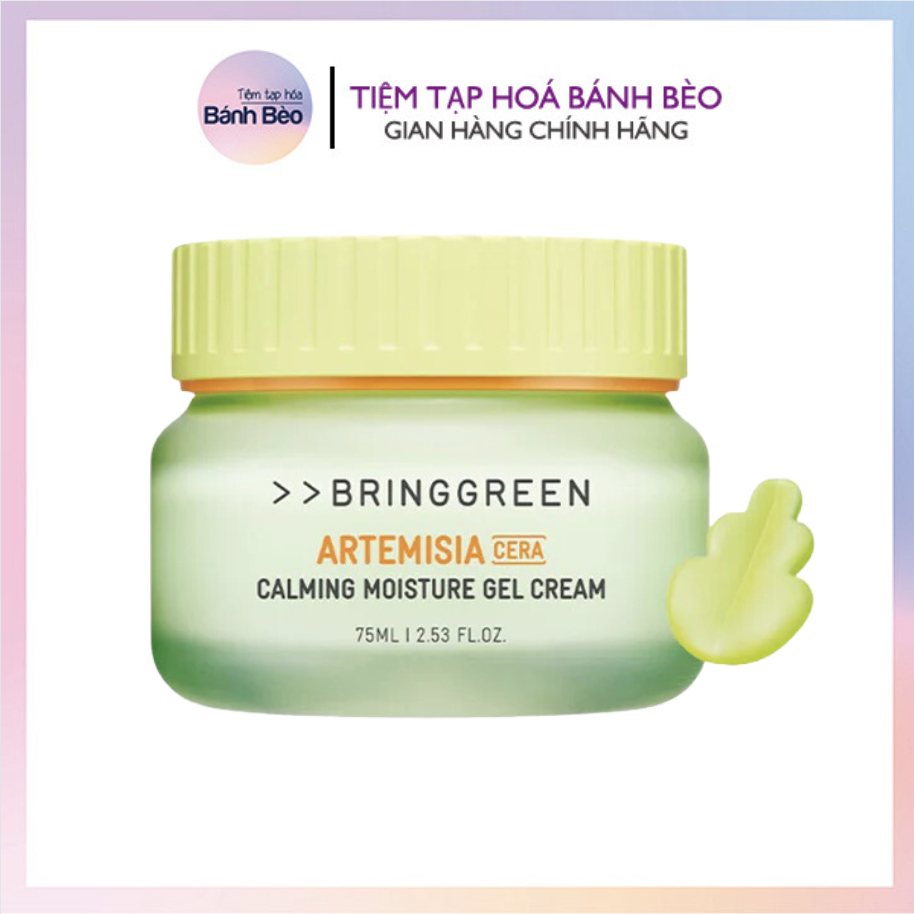 Kem dưỡng ẩm Ngải Cứu làm dịu da Bring Green Artemisia Calming Water - Repair Cream 75ml