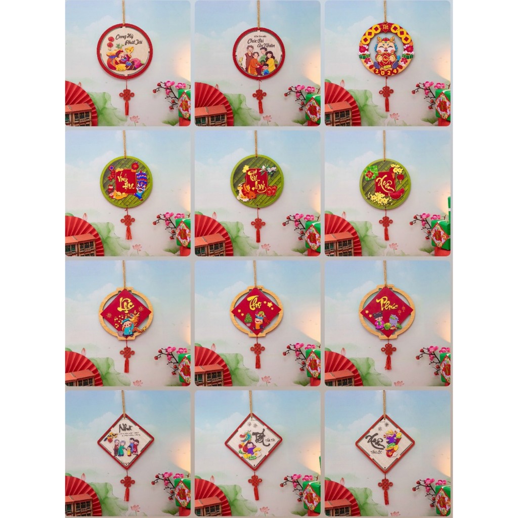 Bảng gỗ treo tết trang trí nhà cửa