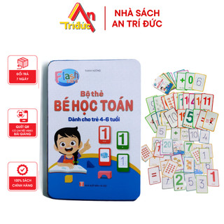 Sách - Bộ 42 Thẻ Bé Học Toán Flashcard (10 x 15cm) - Tư Duy Toán Học Dành cho trẻ 4-6 tuổi Học Số Và Phép Tính - 1 Bộ