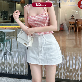 Chân váy kaki jeans chữ A cắt lai TiQi Jeans V1-301