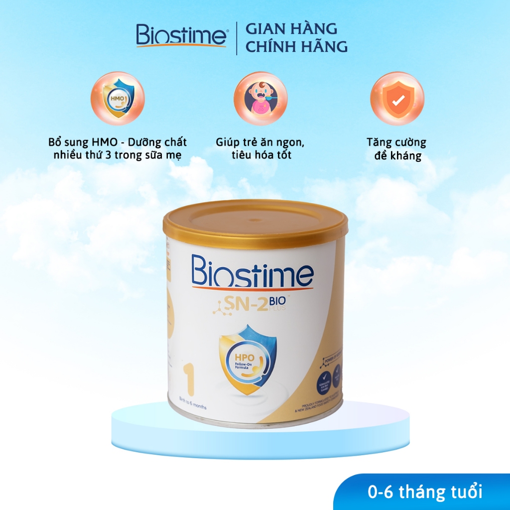 Sữa Bò Biostime SN2 Bio Plus HPO số 1, cải thiện tiêu hóa tăng cường hấp thu cho bé 150g