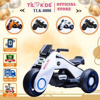  Xe máy điện trẻ em TILO KIDS TLK-8888 có 2 chỗ ngồi cho bé được trang bị đèn nhạc kết nối bluetooth siêu ngầu 