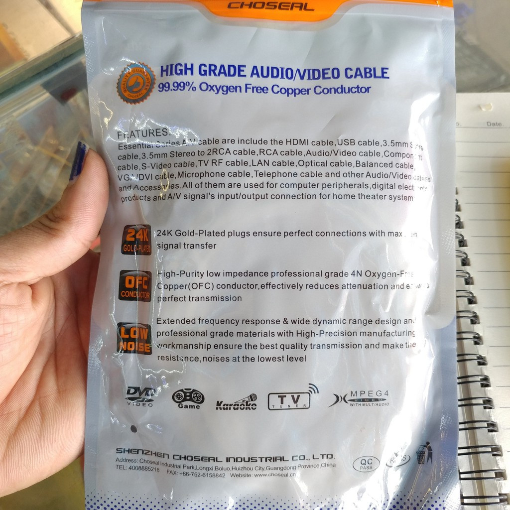 Dây loa 1 đầu 3.5 ra 2 AV dài 1.8m 3m 5m  dùng kết nối từ điện thoại, máy nghe nhạc ra loa âm ly