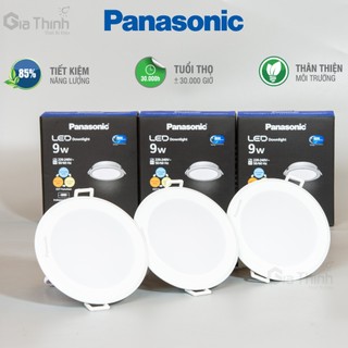 Đèn âm trần 3 màu panasonic nnv70950we1a công suất 9w lỗ cắt trần 90mm