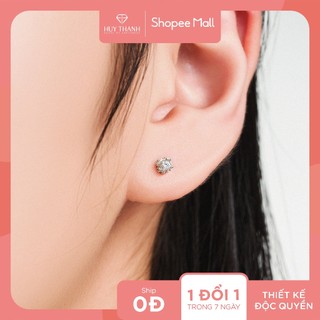 Bông tai nữ vàng 14k bt430 huy thanh jewelry