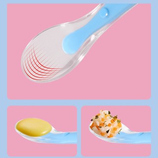 Combo 3 thìa ăn dặm silicon cán dài