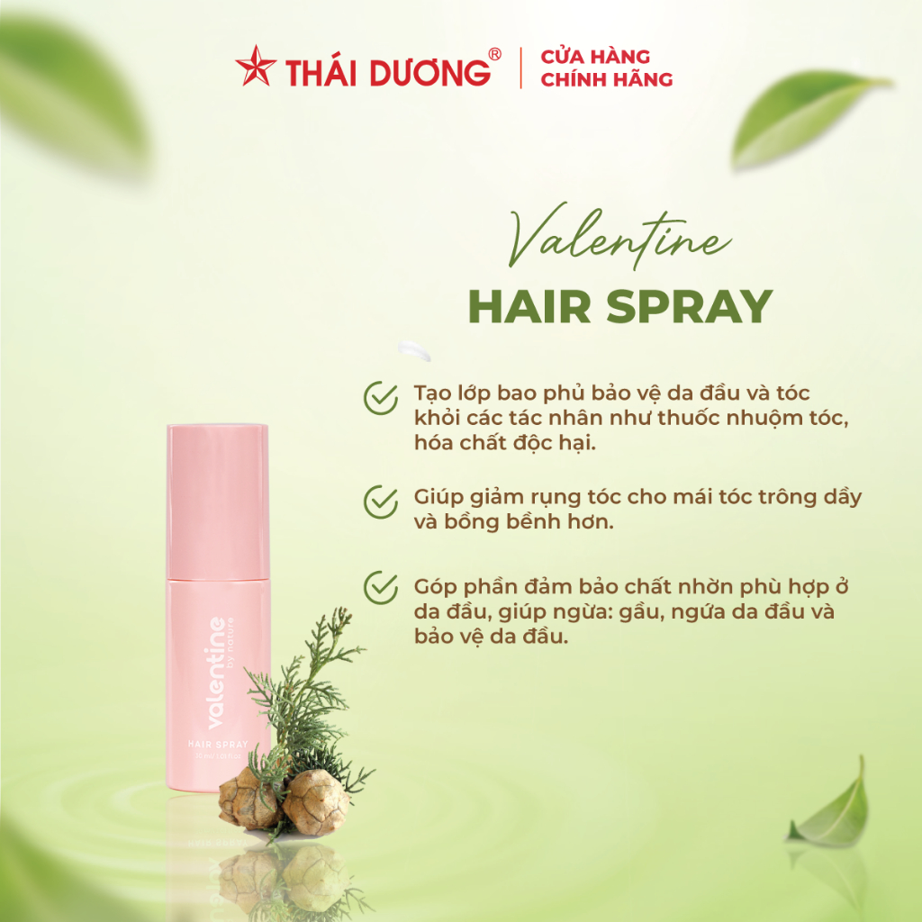 Xịt mọc tóc nhanh Valentine hỗ trợ phục hồi tóc chắc khỏe, chăm sóc tóc dài suôn mượt 30ml