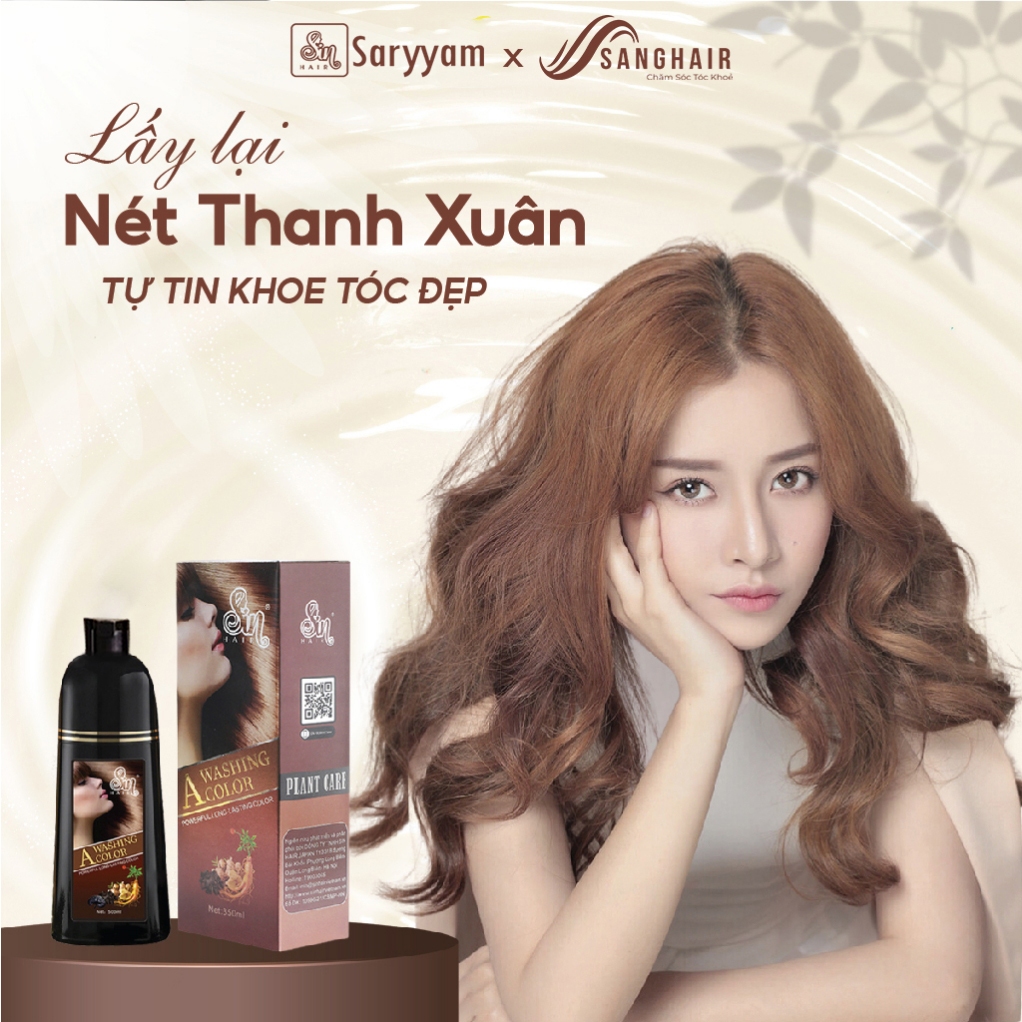 Combo Dầu gội phủ bạc Sin hair thay đổi màu tóc trong 15 phút. Dầu gội đen + nâu[Chính hãng Nhật Bản]