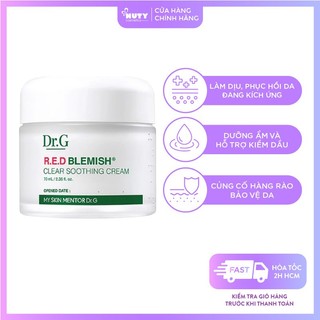 Kem Dưỡng Ẩm Làm Dịu Da, Phục Hồi Dr.G R.E.D Blemish Clear Soothing Cream (70ml)