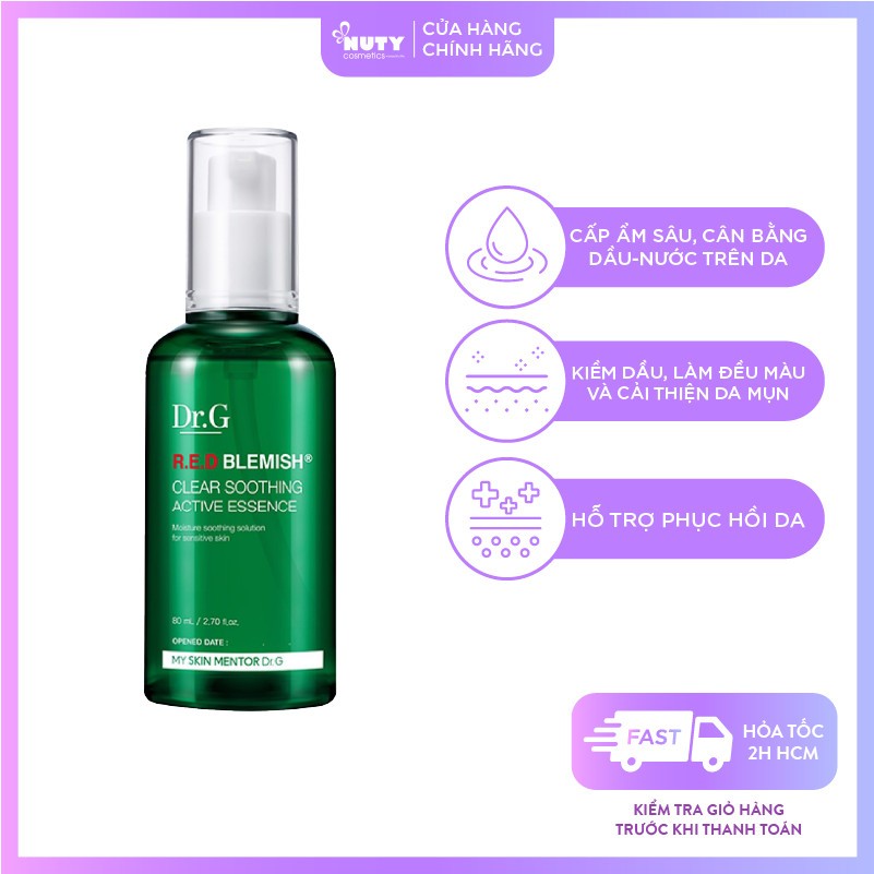 Tinh chất Dr.G R.E.D Blemish Clear Soothing Active Essence (80ml)