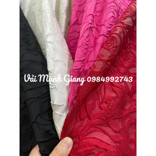 Vải tafta hoa cha.ne.l nhiều màu siêu xinh