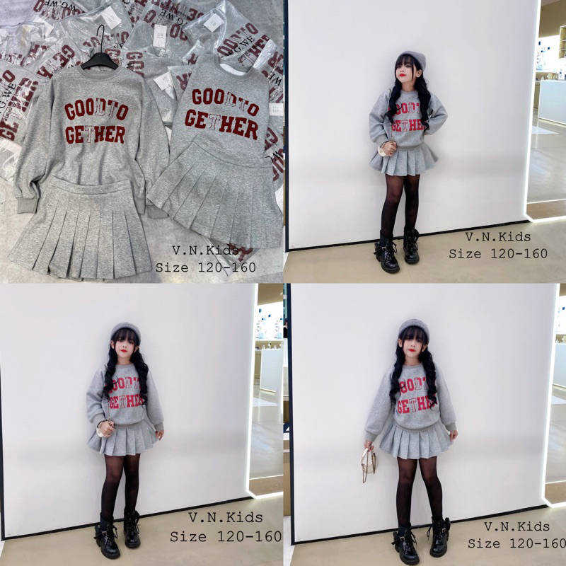 Set váy nỉ GOODTO GETHER cho Bé size đại 19kg - 45kg