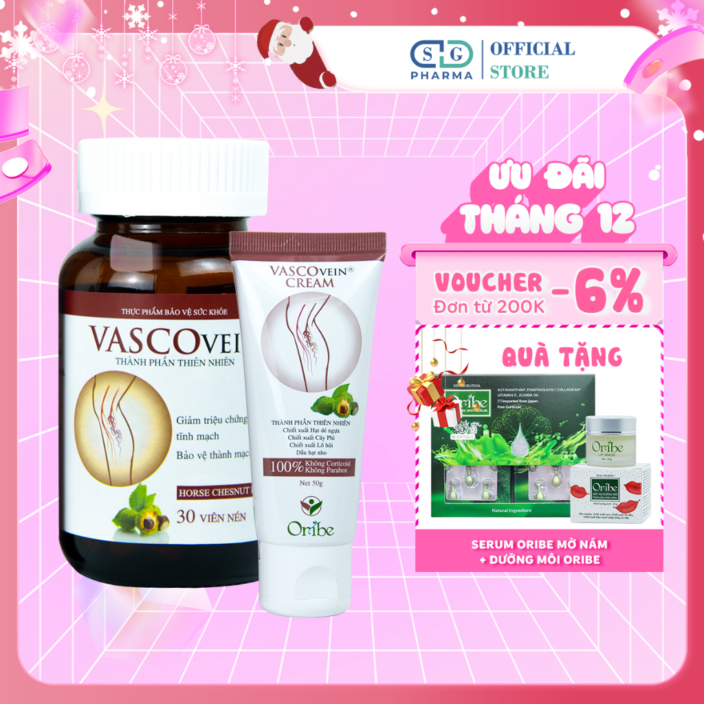 Combo Sản Phẩm Hỗ Trợ Cải Thiện Suy Giãn Tĩnh Mạch Vascovein Dân Khang