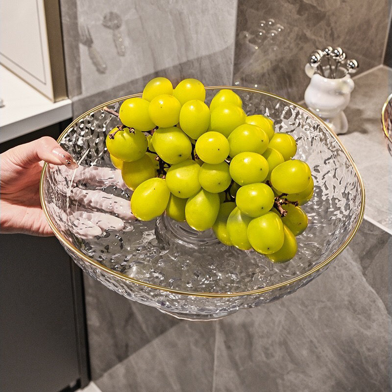 ĐĨA ĐỰNG HOA QUẢ GỢN SÓNG CÓ LỖ THOÁT NƯỚC,ĐẸP SANG TRỌNG.Bin