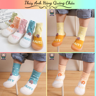 Giày Bún Tập Đi Cho Bé Trai, Bé Gái Đế Mềm Chống Trơn Trượt, Giày Tập Đi Cao Cổ Cho Bé (GB36)
