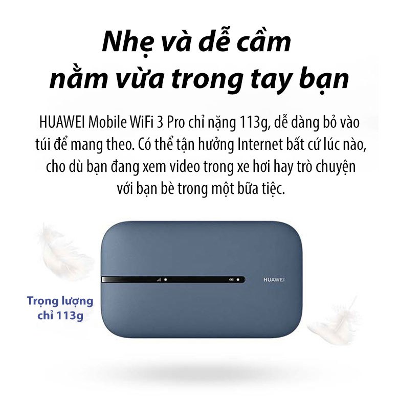 Bộ Phát Wifi 4G HICO Huawei E5783 Tốc Độ 300Mb 2 Băng Tần – Pin 3000mAh Kết Nối 32 Thiết Bị