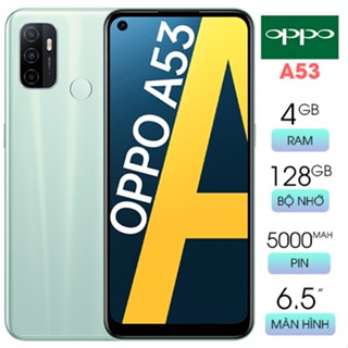 Điện thoại Oppo A53 2020 RAM 4GB 8GB bộ nhớ 128GB, màn hình 6.5 in, pin khủng 5000mAh sạc nhanh 18W