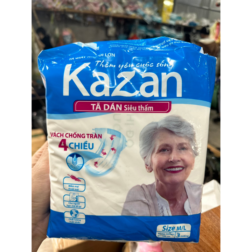 Sét 3 Miếng Bỉm Dán Cho Mẹ- Người Già Hãng Kazan / Phú Đạt