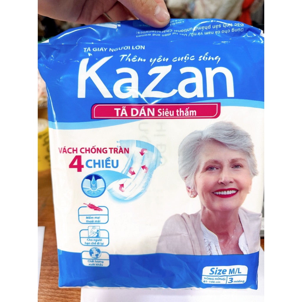 Sét 3 Miếng Bỉm Dán Cho Mẹ- Người Già Hãng Kazan / Phú Đạt